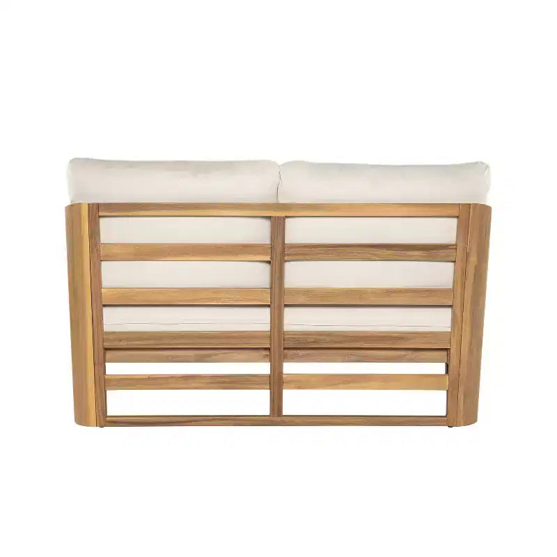 Christopher Knight Home Yantic Set da Salotto Moderno da Esterno a 4 Pezzi in Legno di Acacia con Cuscini Idrorepellenti