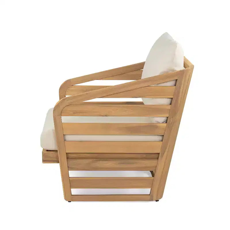 Christopher Knight Home Yantic Set da Salotto Moderno da Esterno a 4 Pezzi in Legno di Acacia con Cuscini Idrorepellenti