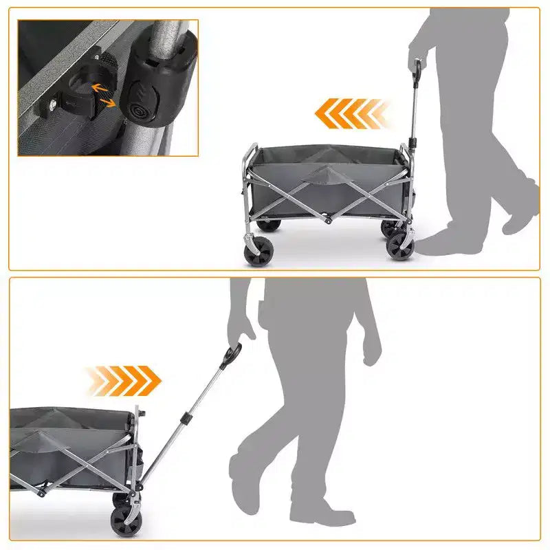 Carrello multiuso pieghevole nero, 1 persona, richiudibile