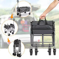 Carrello multiuso pieghevole nero, 1 persona, richiudibile