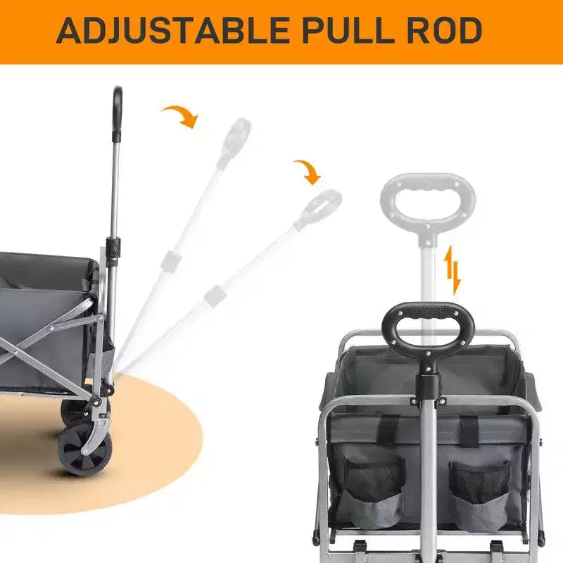 Carrello multiuso pieghevole nero, 1 persona, richiudibile