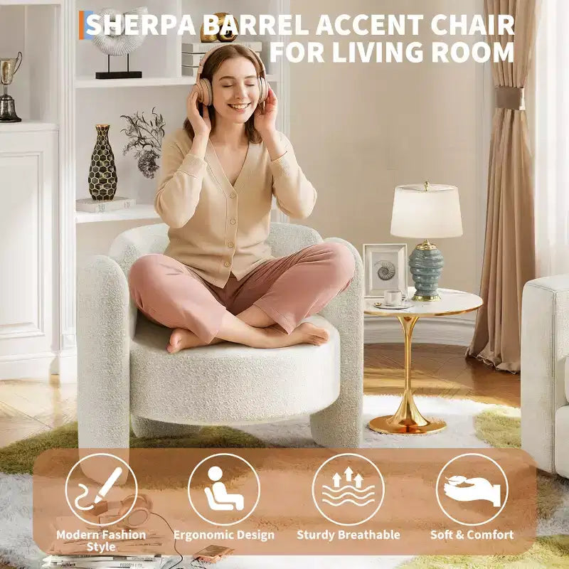 Poltrona d'accento in ciniglia grigio scuro/bianco, bracciolo arrotondato aperto, 1 posto