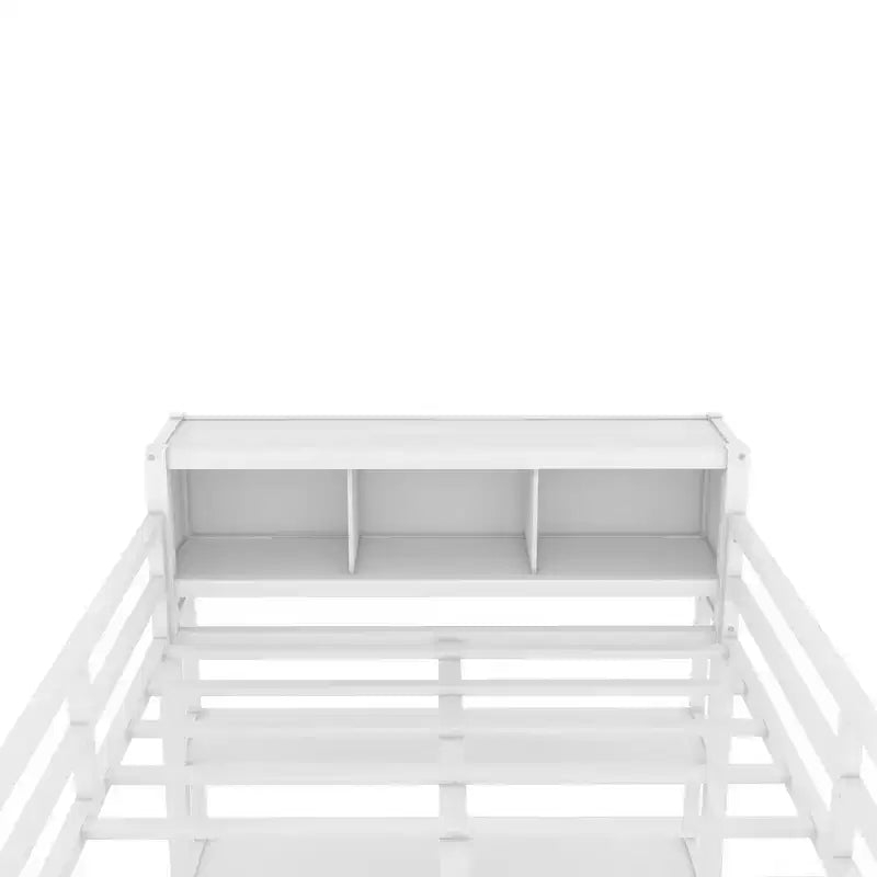Letto a soppalco full size nero/bianco sporco con armadio e scrivania a L – Singolo