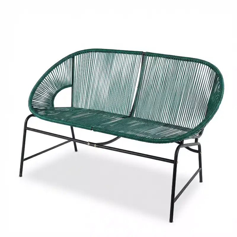 Christopher Knight Home Paoa Set Salotto da Esterno in 3 Pezzi Intrecciato con Struttura in Ferro (Tavolo Non Incluso)