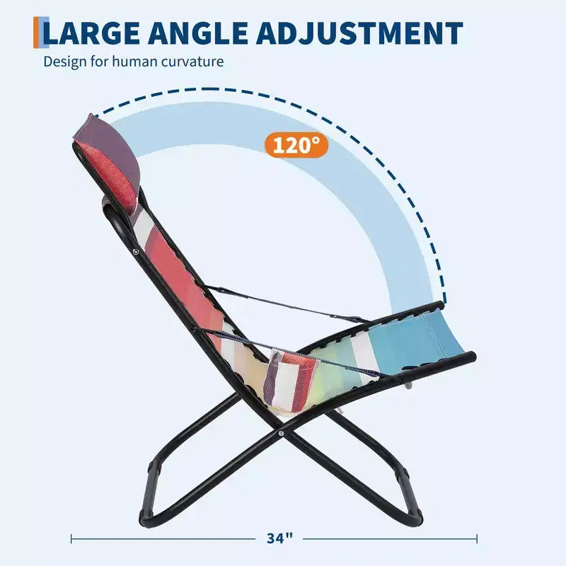 Sedia da campeggio, sedia da spiaggia portatile, sedia pieghevole, per spiaggia, cortile, picnic, viaggio