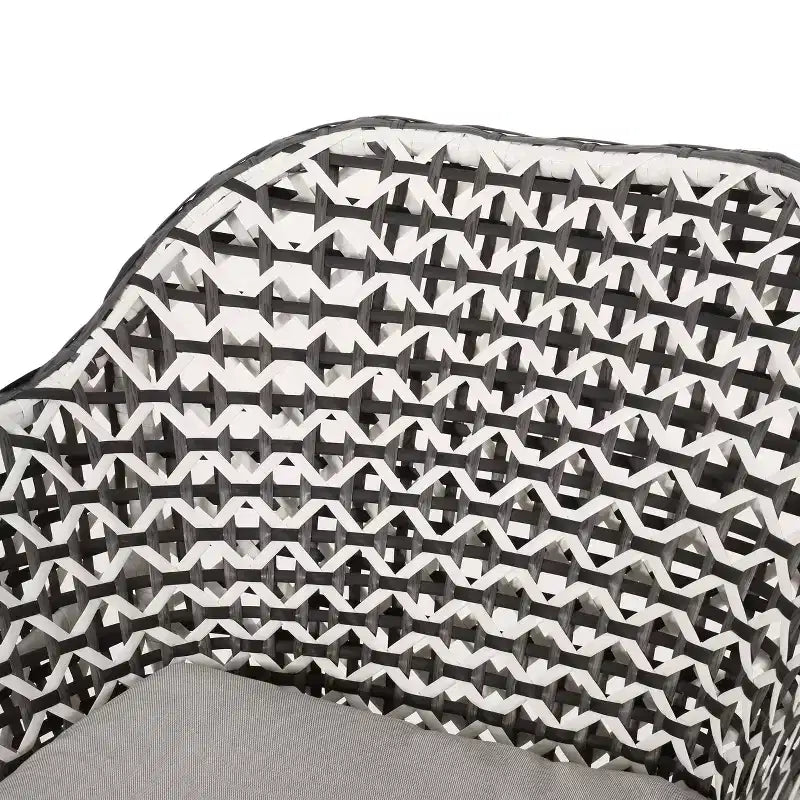 Set da conversazione GDFStudio Hardaway in vimini e ferro, 3 pezzi, con cuscino