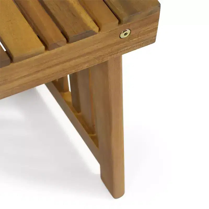 GDFStudio Karyme Set di 6 Pezzi da Esterno con Chaise Longue in Legno di Acacia e Tavolino Laterale
