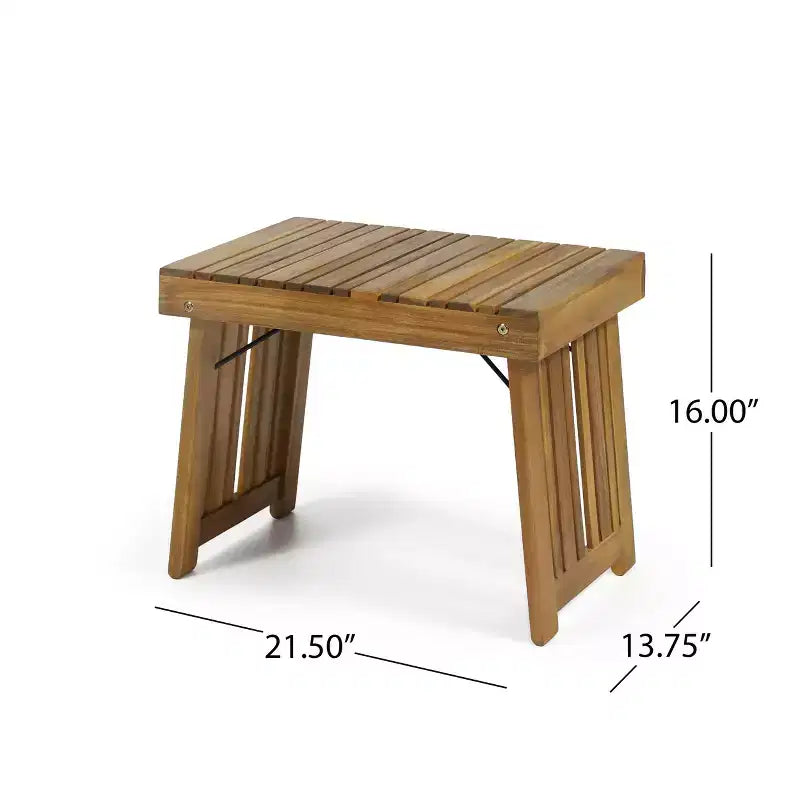 GDFStudio Karyme Set di 6 Pezzi da Esterno con Chaise Longue in Legno di Acacia e Tavolino Laterale