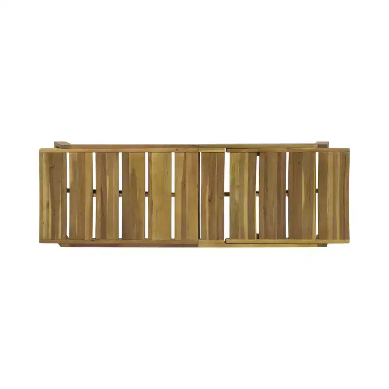 GDFStudio Karyme Set di 6 Pezzi da Esterno con Chaise Longue in Legno di Acacia e Tavolino Laterale