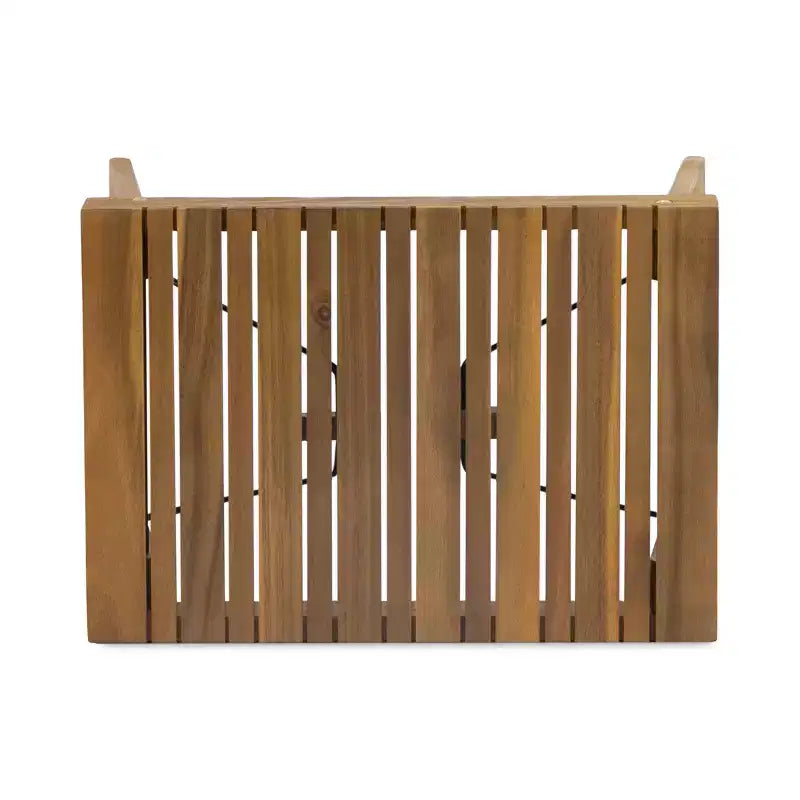 GDFStudio Karyme Set di 6 Pezzi da Esterno con Chaise Longue in Legno di Acacia e Tavolino Laterale