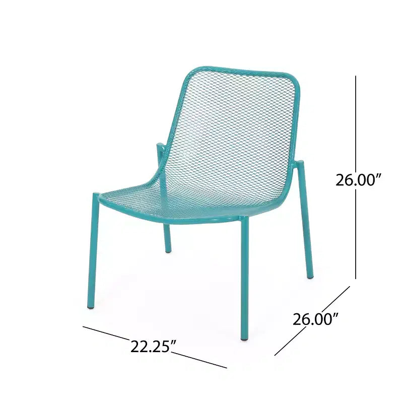 Christopher Knight Home Bucknell Set da 3 Pezzi da Conversazione Moderno in Metallo per Esterni