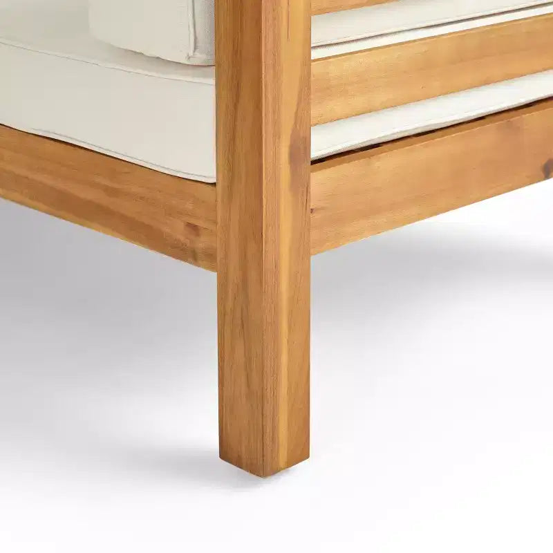 Christopher Knight Home Oana Set Divano Sezionale da Esterno a 8 Posti in Legno di Acacia con Cuscini