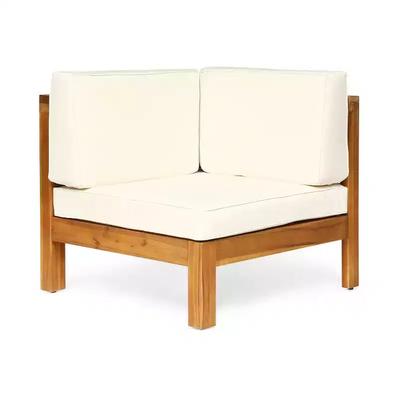 Christopher Knight Home Oana Set Divano Sezionale da Esterno a 8 Posti in Legno di Acacia con Cuscini