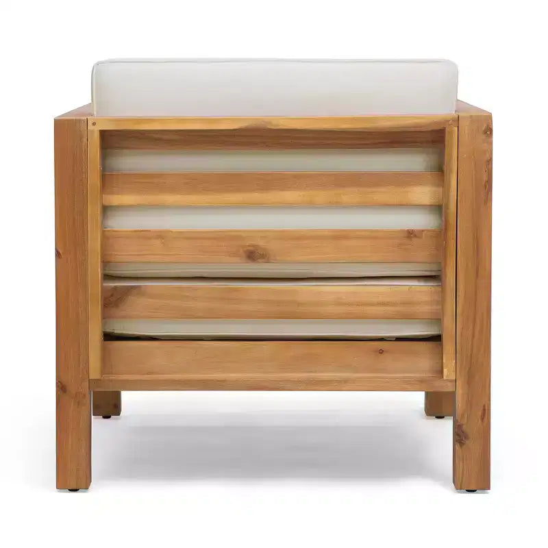 Christopher Knight Home Oana Set Divano Sezionale da Esterno a 8 Posti in Legno di Acacia con Cuscini