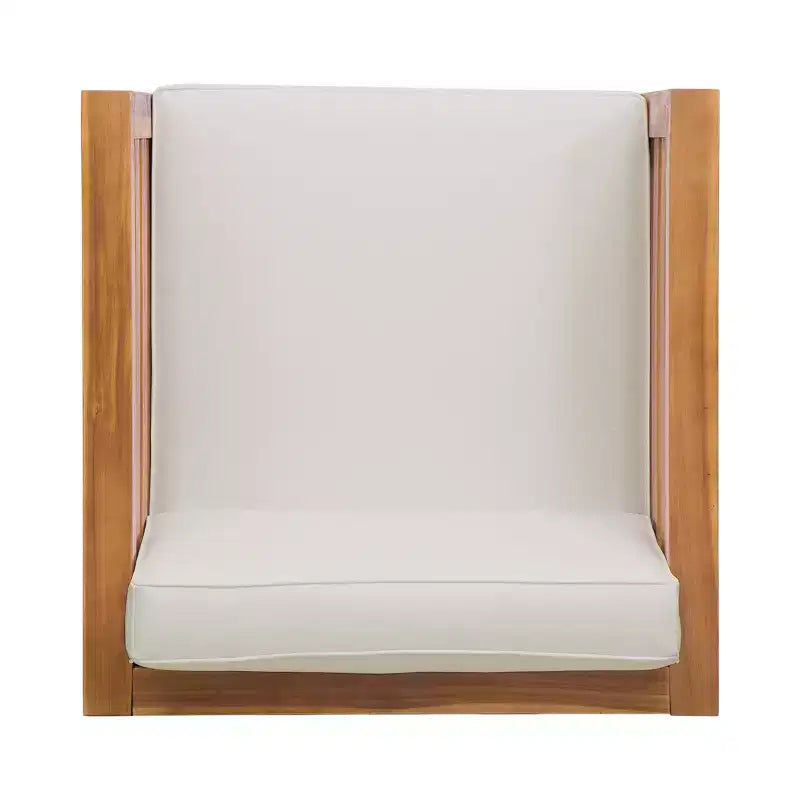Christopher Knight Home Oana Set Divano Sezionale da Esterno a 8 Posti in Legno di Acacia con Cuscini
