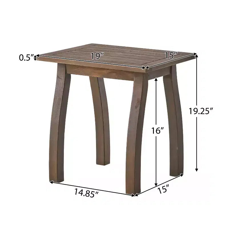 Christopher Knight Home Sunview Set da 3 Pezzi per Conversazione con Sedia a Dondolo Reclinabile in Legno di Acacia per Esterni