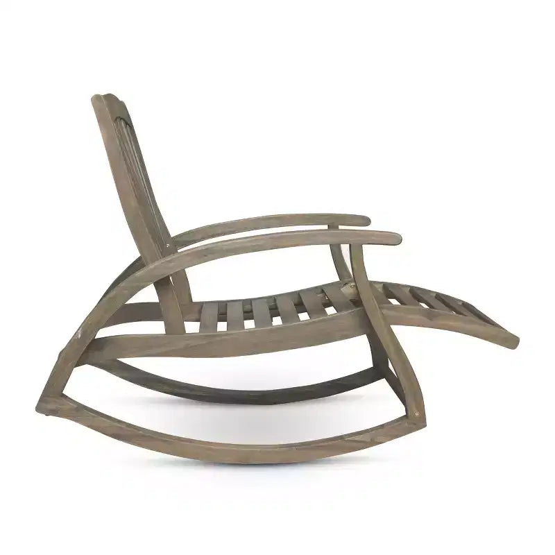 Christopher Knight Home Sunview Set da 3 Pezzi per Conversazione con Sedia a Dondolo Reclinabile in Legno di Acacia per Esterni