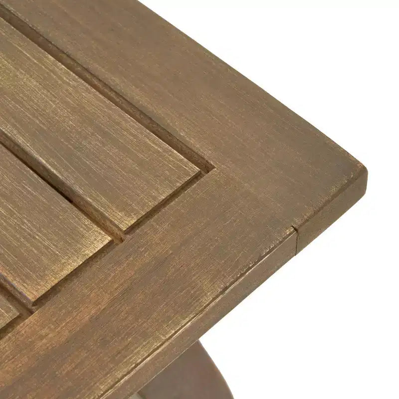 Christopher Knight Home Bruce Set Sdraio e Tavolino Regolabili da Esterno in Legno di Acacia con Design a Doghe