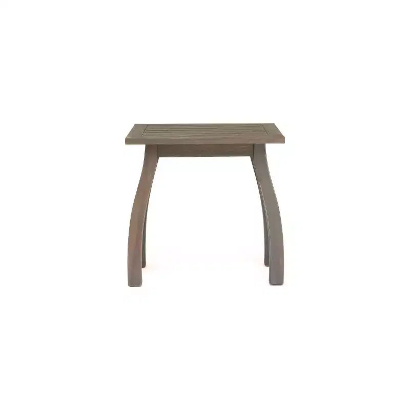 Christopher Knight Home Bruce Set Sdraio e Tavolino Regolabili da Esterno in Legno di Acacia con Design a Doghe