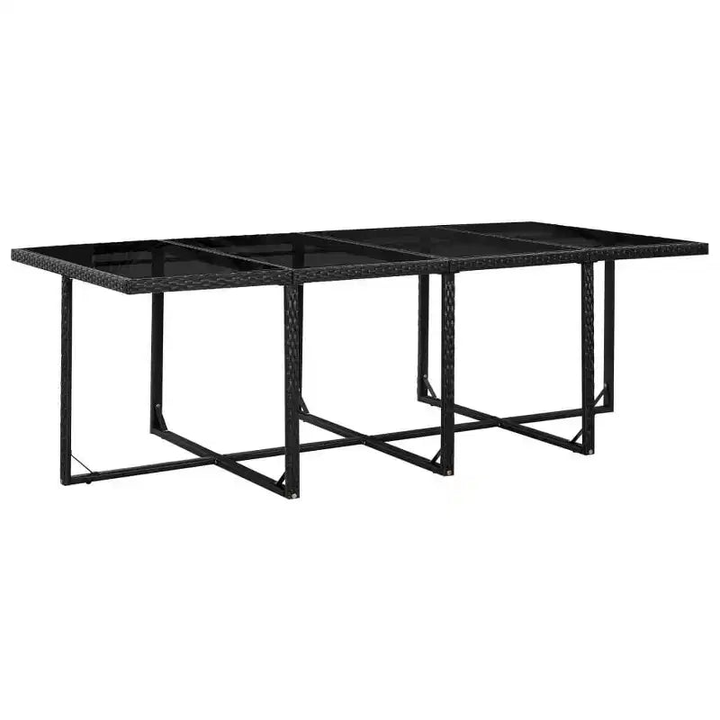 vidaXL Set da Pranzo da Giardino 13 pz con Cuscini in Polirattan Nero