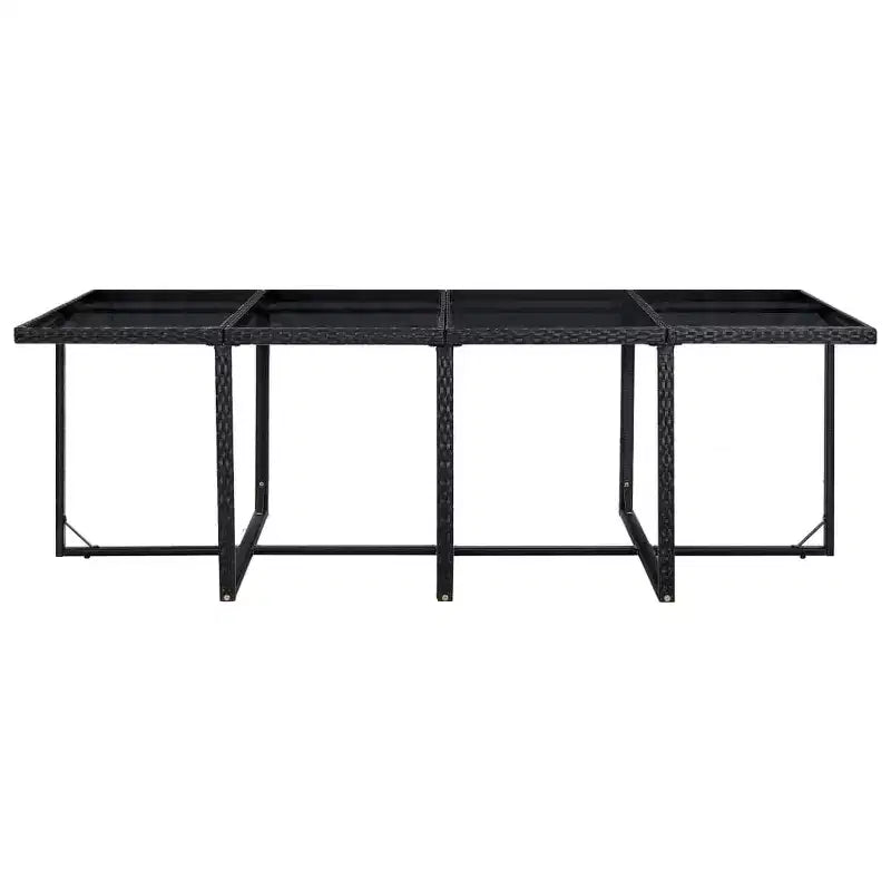 vidaXL Set da Pranzo da Giardino 13 pz con Cuscini in Polirattan Nero