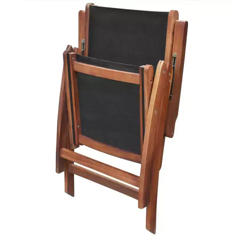 vidaXL Set mobili da giardino 9 pz in legno di acacia marrone pieghevole