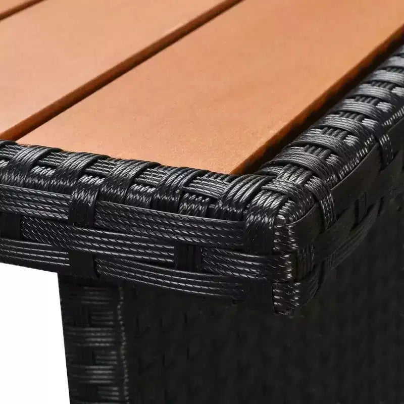 vidaXL Salotto da Giardino Set da 5 Pezzi in Polyrattan Nero e Bianco Crema