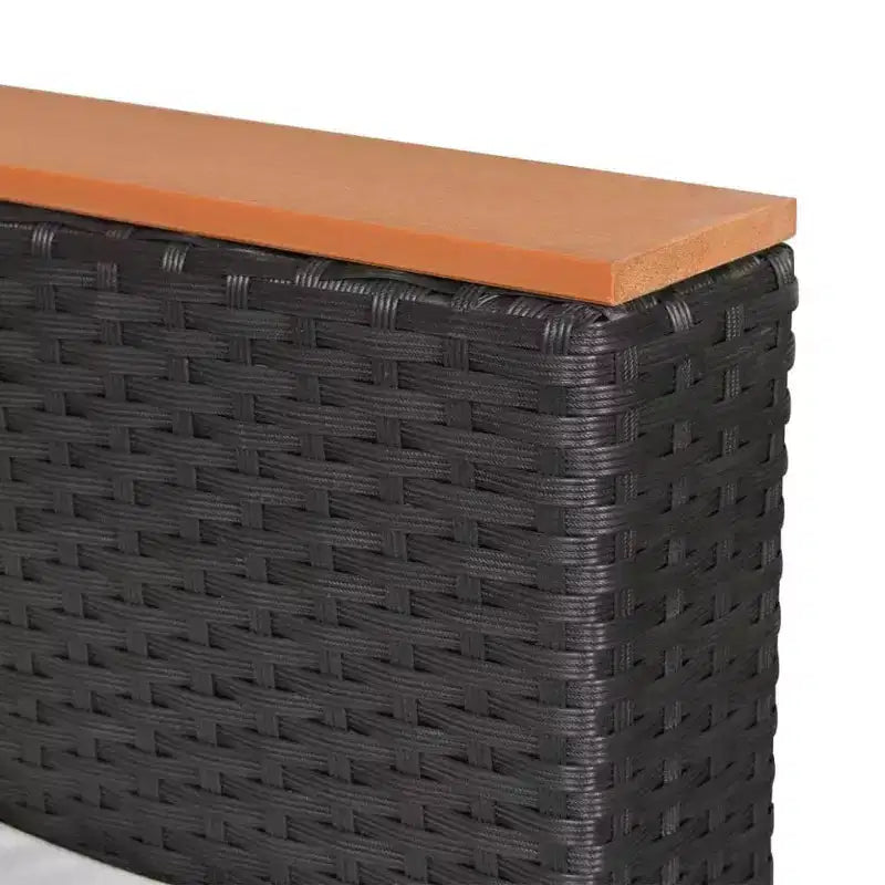 vidaXL Salotto da Giardino Set da 5 Pezzi in Polyrattan Nero e Bianco Crema