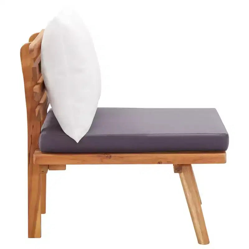 vidaXL Set Lounge da Giardino a 4 Pezzi - Mobili da Esterno in Legno Massello di Acacia con Cuscini e Tavolino da Caffè per Giardino, Terrazza, Patio.