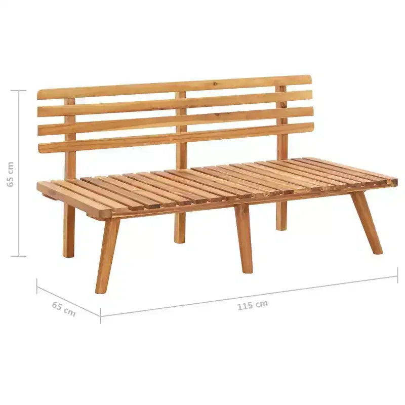 vidaXL Set Lounge da Giardino a 4 Pezzi - Mobili da Esterno in Legno Massello di Acacia con Cuscini e Tavolino da Caffè per Giardino, Terrazza, Patio.