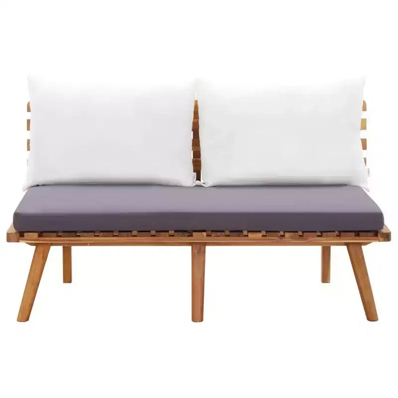 vidaXL Set Lounge da Giardino a 4 Pezzi - Mobili da Esterno in Legno Massello di Acacia con Cuscini e Tavolino da Caffè per Giardino, Terrazza, Patio.
