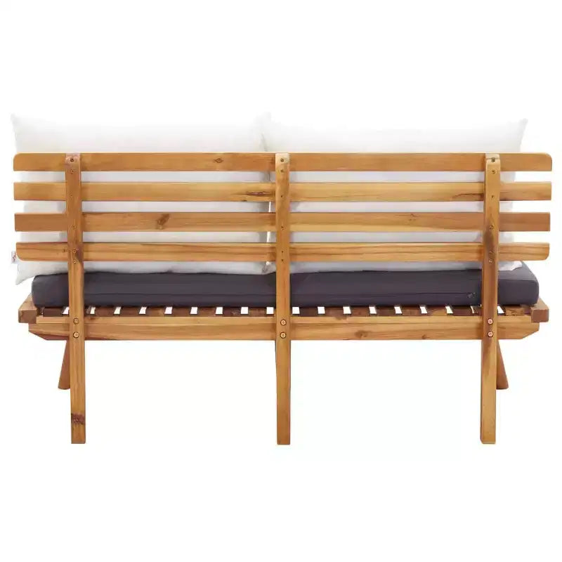vidaXL Set Lounge da Giardino a 4 Pezzi - Mobili da Esterno in Legno Massello di Acacia con Cuscini e Tavolino da Caffè per Giardino, Terrazza, Patio.