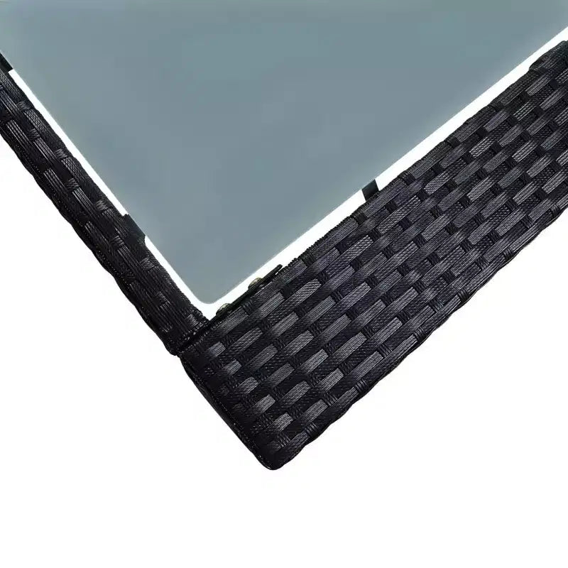 vidaXL Set Bar da Esterno 5 pz in Polirattan e Vetro Nero - Cuscini Comodi Inclusi - Facile da Montare - Adatto per Uso Esterno
