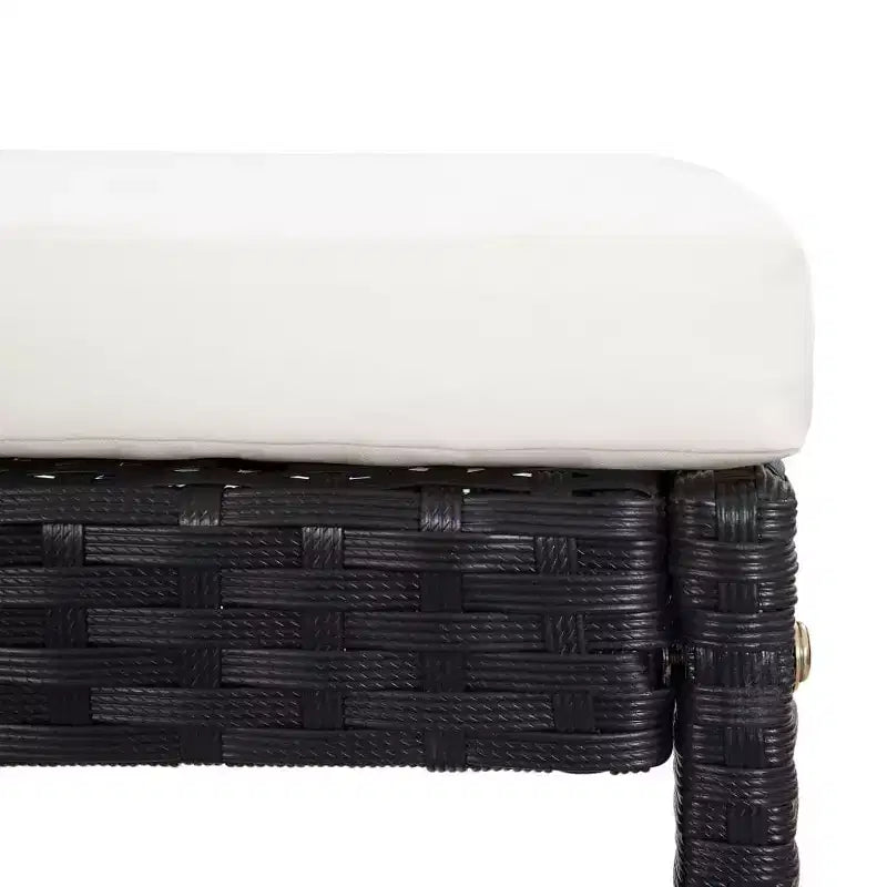 vidaXL Set Bar da Esterno 5 pz in Polirattan e Vetro Nero - Cuscini Comodi Inclusi - Facile da Montare - Adatto per Uso Esterno
