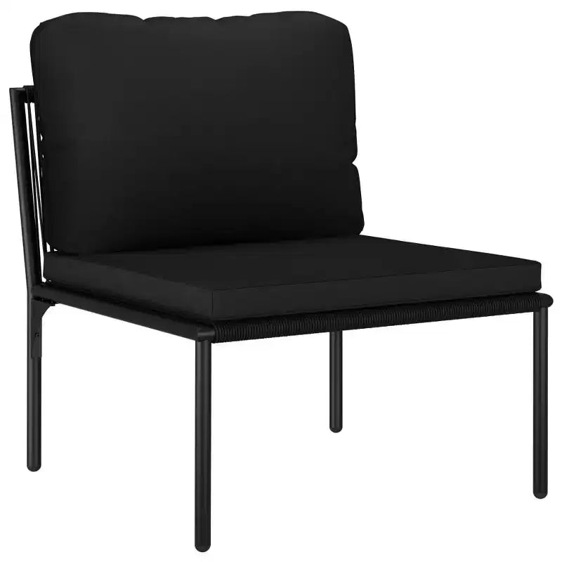 vidaXL Salotto da Giardino Nero e Antracite