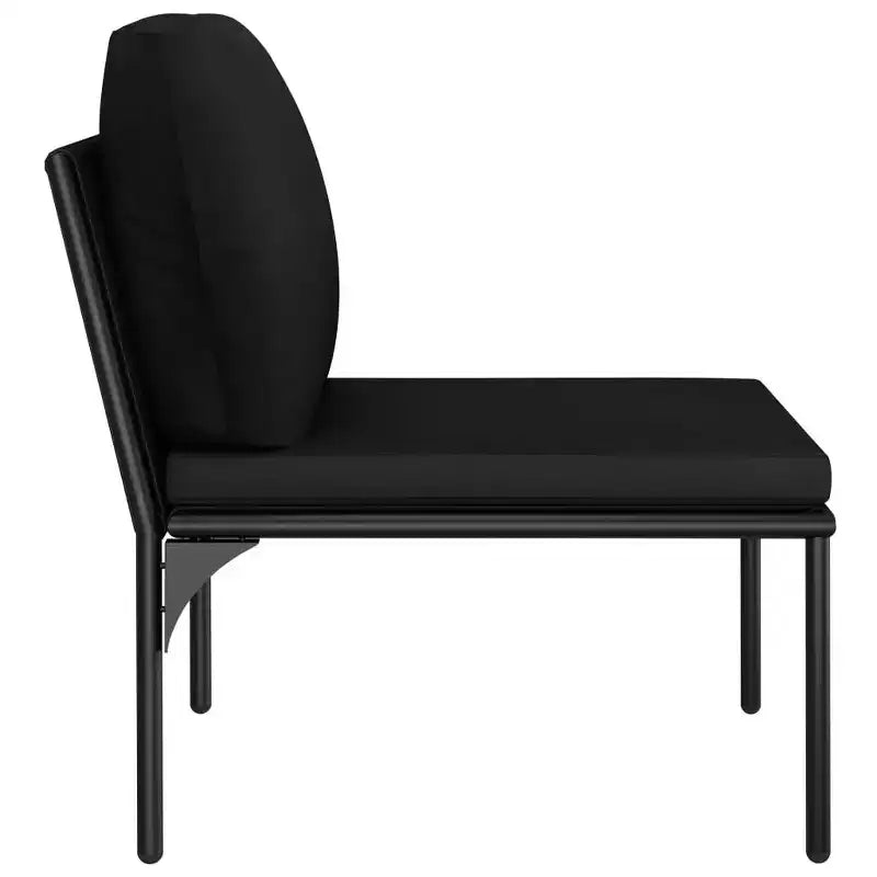vidaXL Salotto da Giardino Nero e Antracite