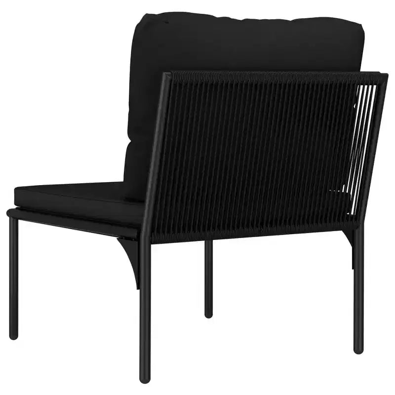 vidaXL Salotto da Giardino Nero e Antracite