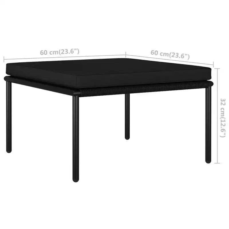 vidaXL Salotto da Giardino Nero e Antracite