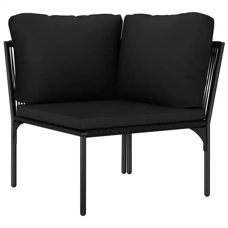 vidaXL Salotto da Giardino Nero e Antracite