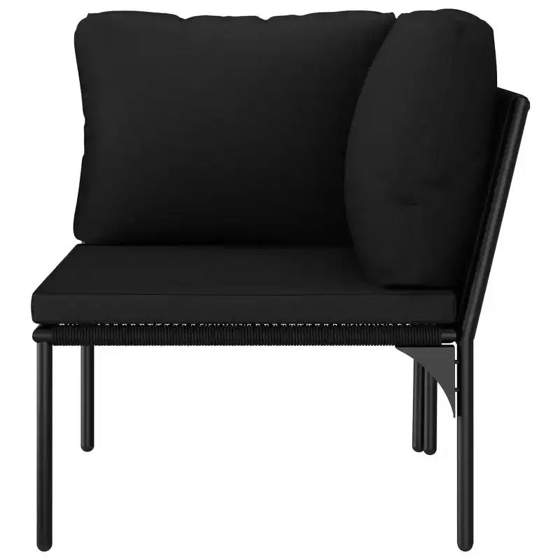 vidaXL Salotto da Giardino Nero e Antracite