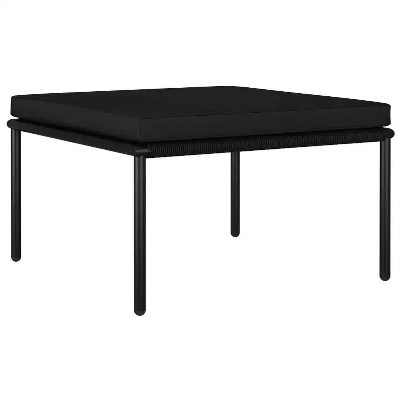 vidaXL Set da Salotto da Esterno a 6 Pezzi con Cuscini - Set di Mobili Modulari Neri in PVC con Telaio in Acciaio - Ideale per Giardino, Patio e Spazi Esterni
