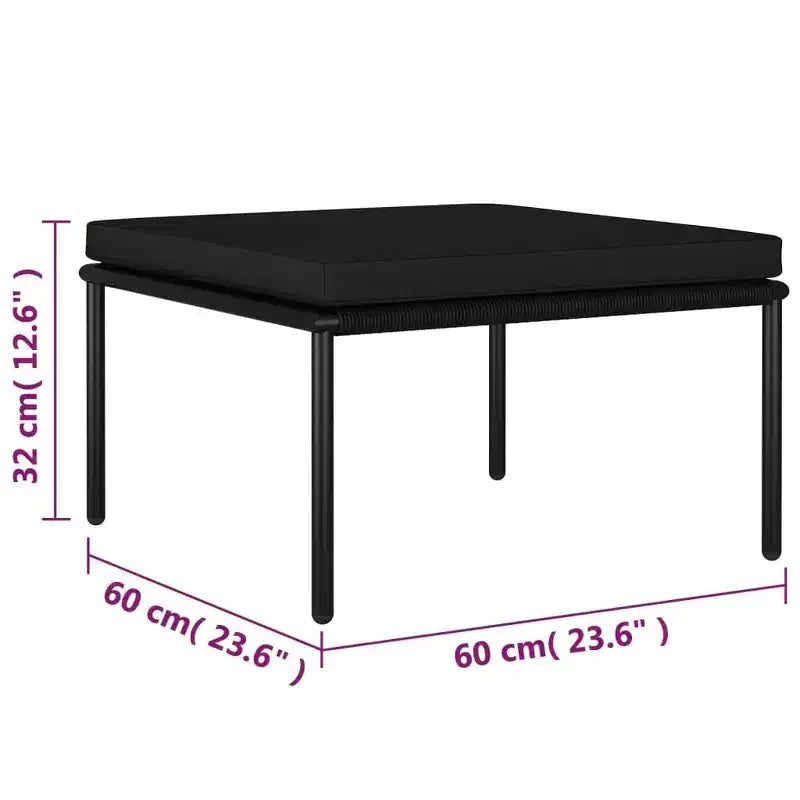 vidaXL Set da Salotto da Esterno a 6 Pezzi con Cuscini - Set di Mobili Modulari Neri in PVC con Telaio in Acciaio - Ideale per Giardino, Patio e Spazi Esterni