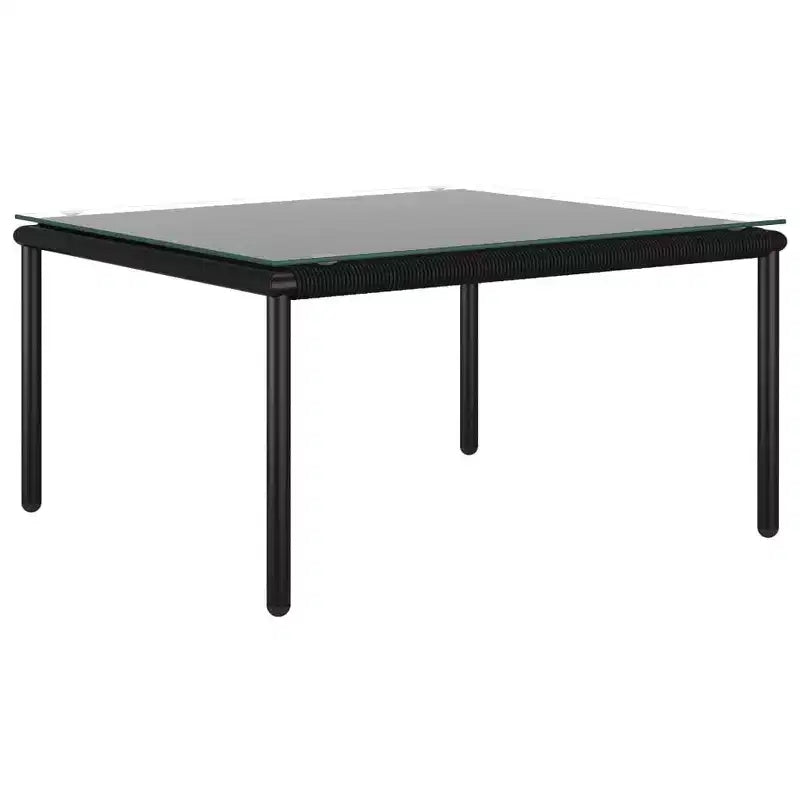 vidaXL Set da Salotto da Esterno a 6 Pezzi con Cuscini - Set di Mobili Modulari Neri in PVC con Telaio in Acciaio - Ideale per Giardino, Patio e Spazi Esterni