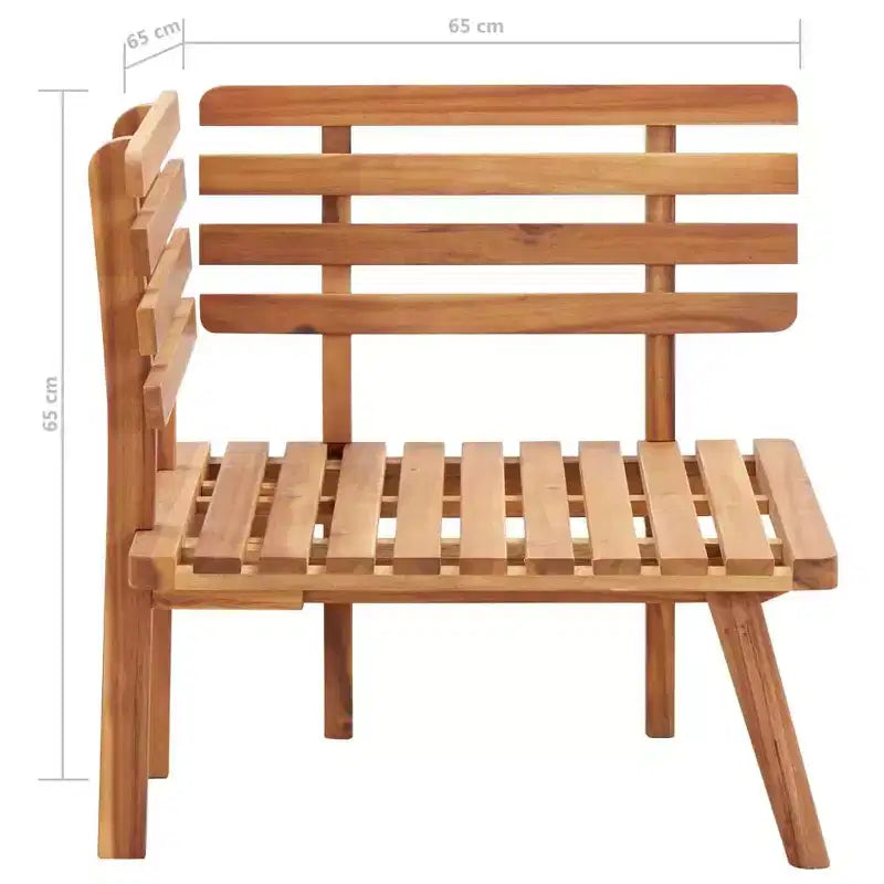 vidaXL Set Lounge da Giardino 5 Pezzi - Legno Massello di Acacia - Cuscini Sfoderabili e Lavabili - Da Assemblare - Perfetto per Giardino, Terrazza o Patio