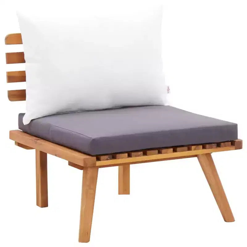 vidaXL Set Lounge da Giardino 5 Pezzi - Legno Massello di Acacia - Cuscini Sfoderabili e Lavabili - Da Assemblare - Perfetto per Giardino, Terrazza o Patio