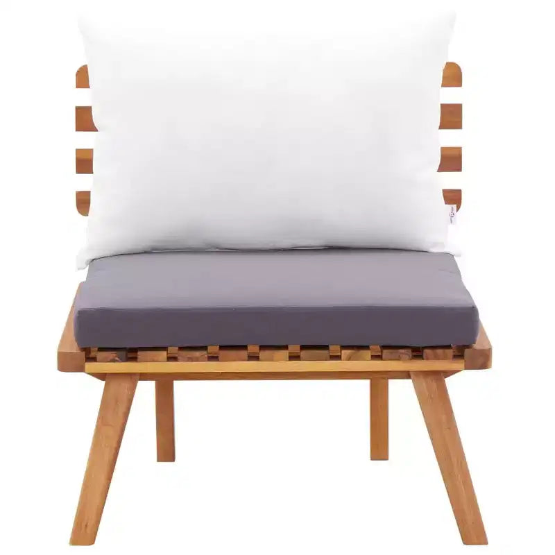vidaXL Set Lounge da Giardino 5 Pezzi - Legno Massello di Acacia - Cuscini Sfoderabili e Lavabili - Da Assemblare - Perfetto per Giardino, Terrazza o Patio