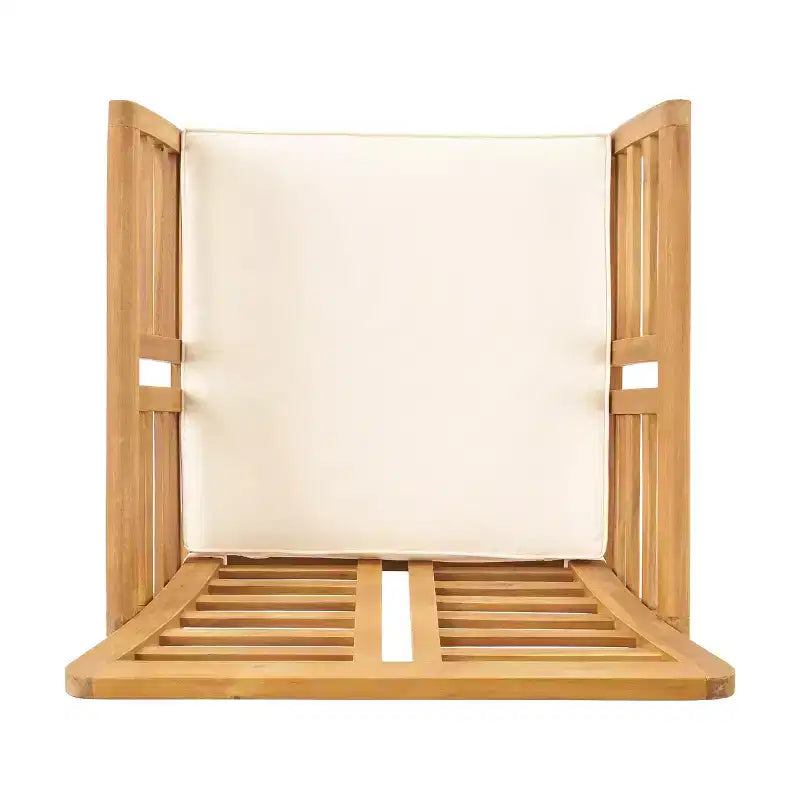 GDFStudio Laurier Set da Salotto da Esterno a 4 Posti in Legno di Acacia con Cuscini