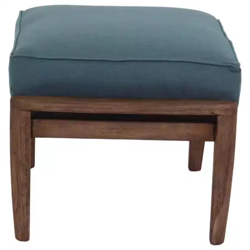 Set 2 pz di poltrona club e pouf Courtyard Casual Avalon in teak certificato FSC