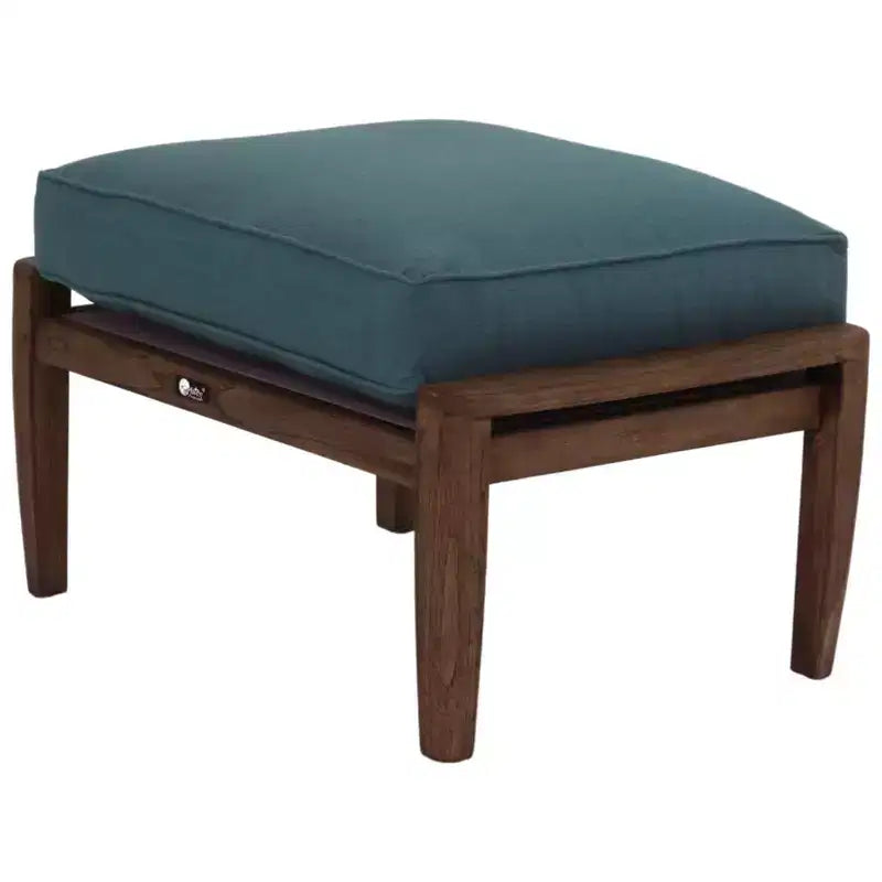 Set 2 pz di poltrona club e pouf Courtyard Casual Avalon in teak certificato FSC