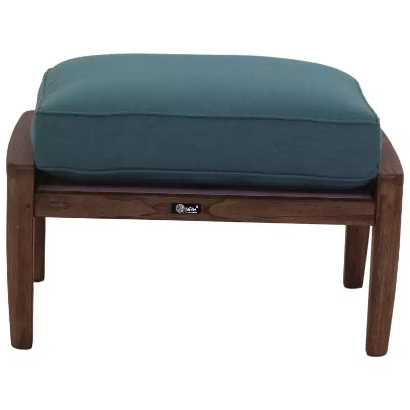 Set 2 pz di poltrona club e pouf Courtyard Casual Avalon in teak certificato FSC